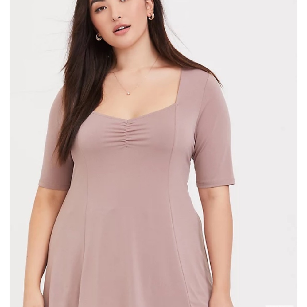 Taupe Studio Knit Sweetheart Top